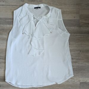 Tommy Hilfiger White Ruffled Blouse